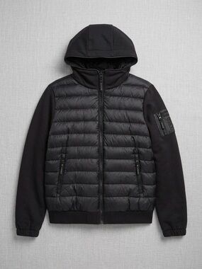Esprit Black Quilted Hooded Puffer Goose Down Jacket